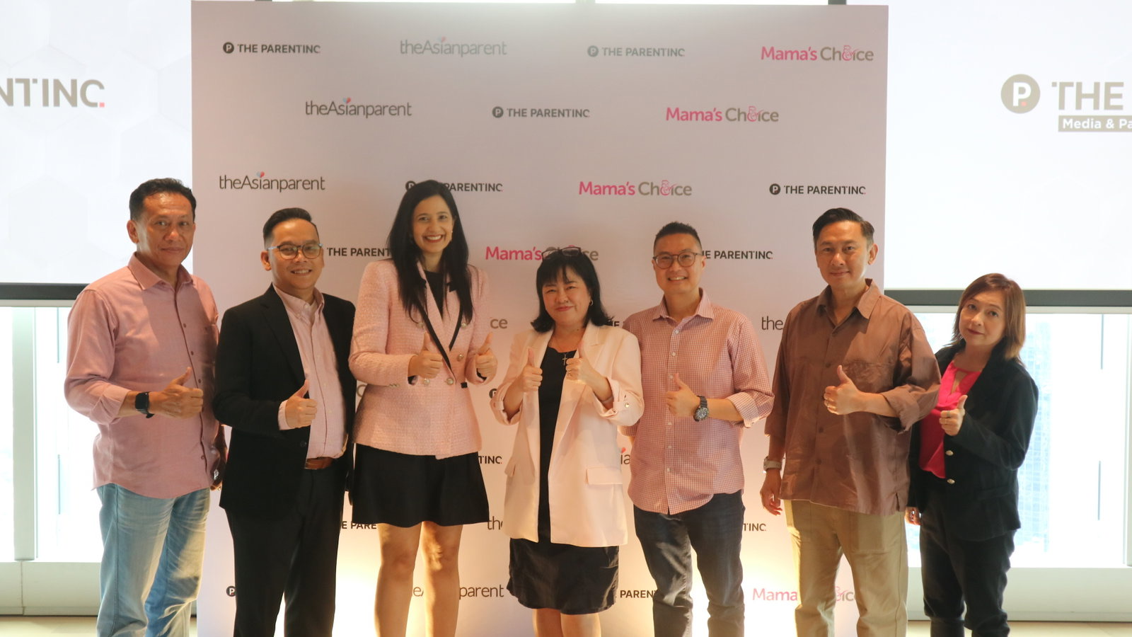 The Mama's Choice and MBS teams at the partnership announcement